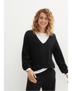 V-kaelusega avar pullover