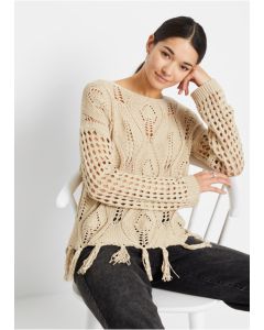 Aukmustriga pullover